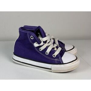 Toddler Size 8 Converse Chuck Taylor All Star High-Top sneakers Canvas Purple